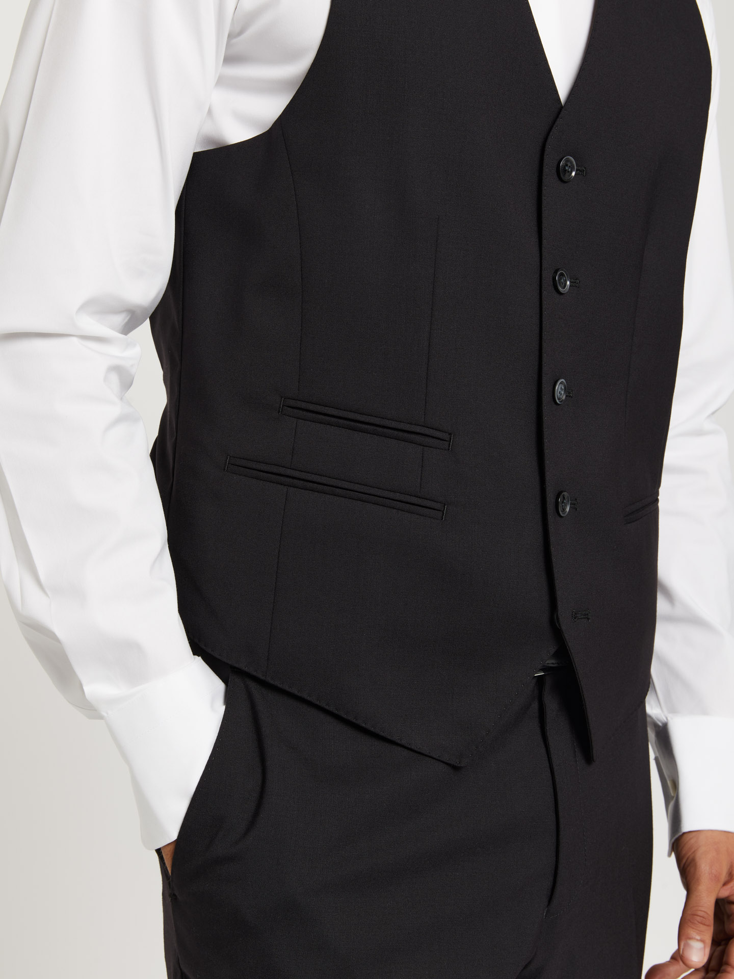 Suit Vest Black Casual Man
