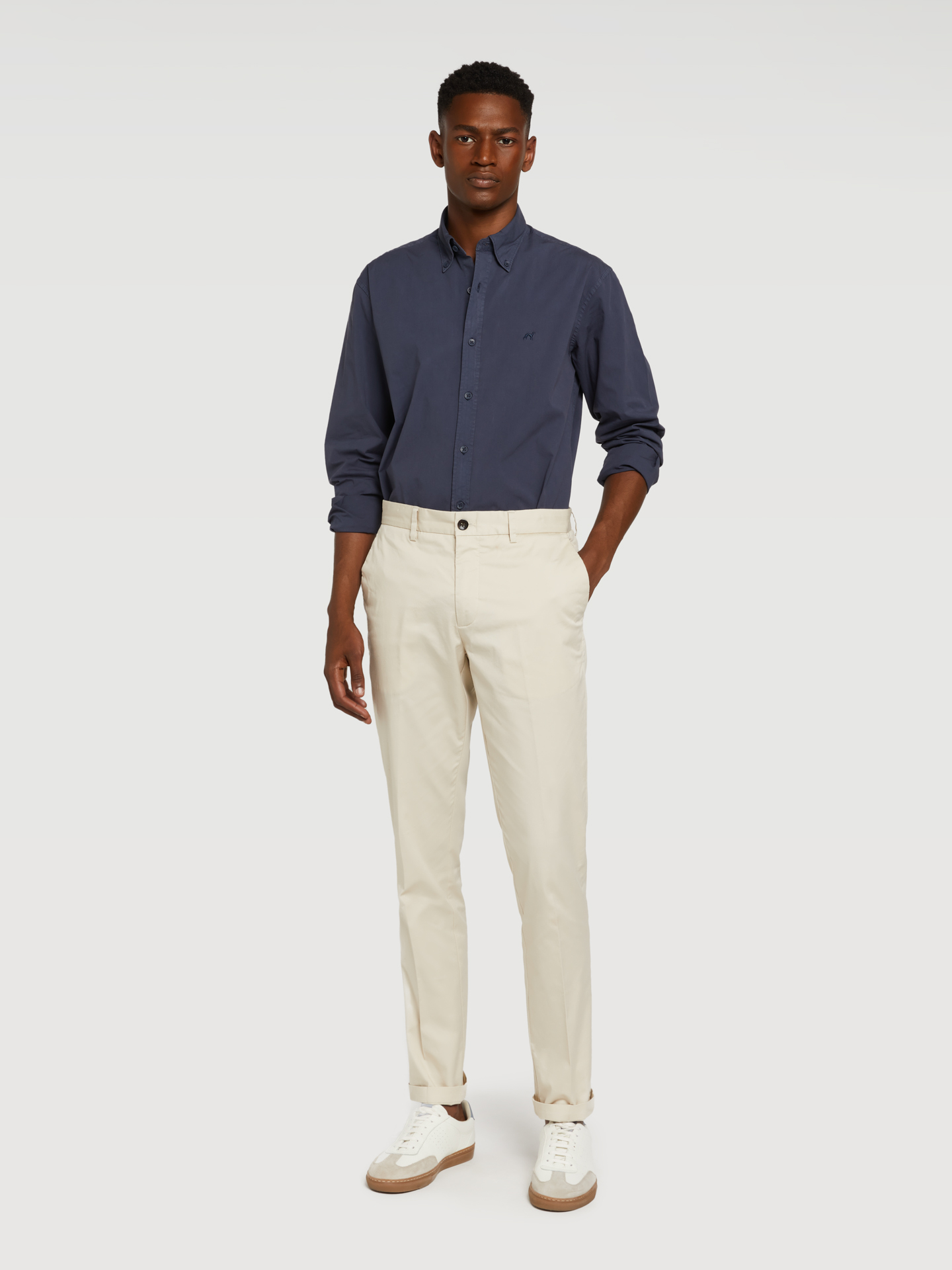 Chino Trousers Light Beige Casual Man