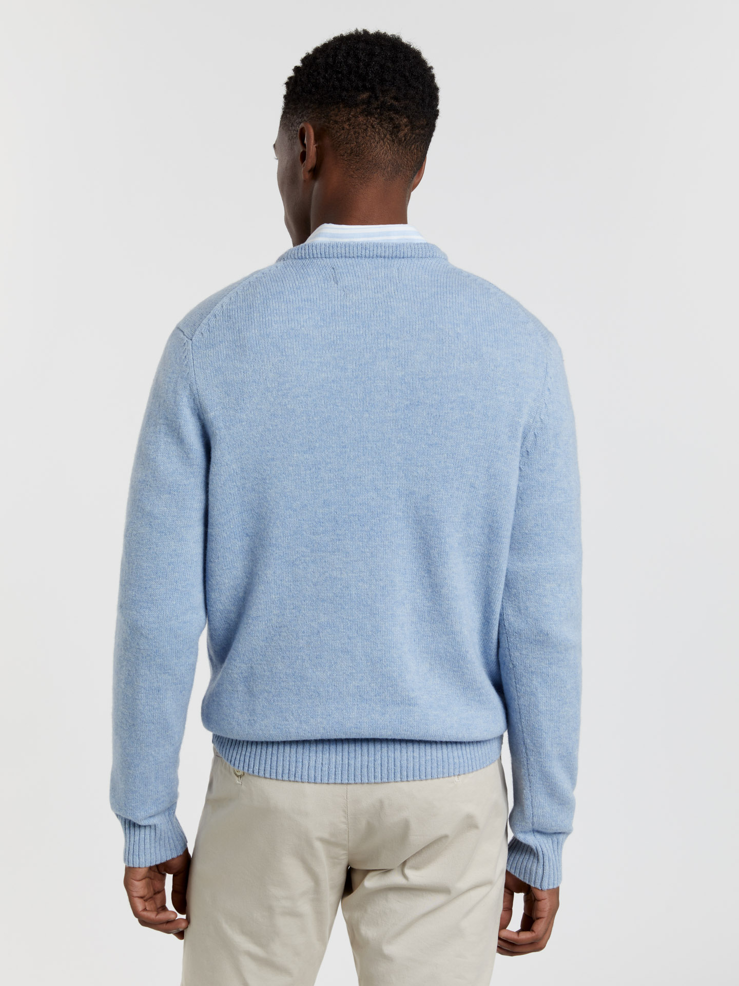 Sweater Light Blue Casual Man