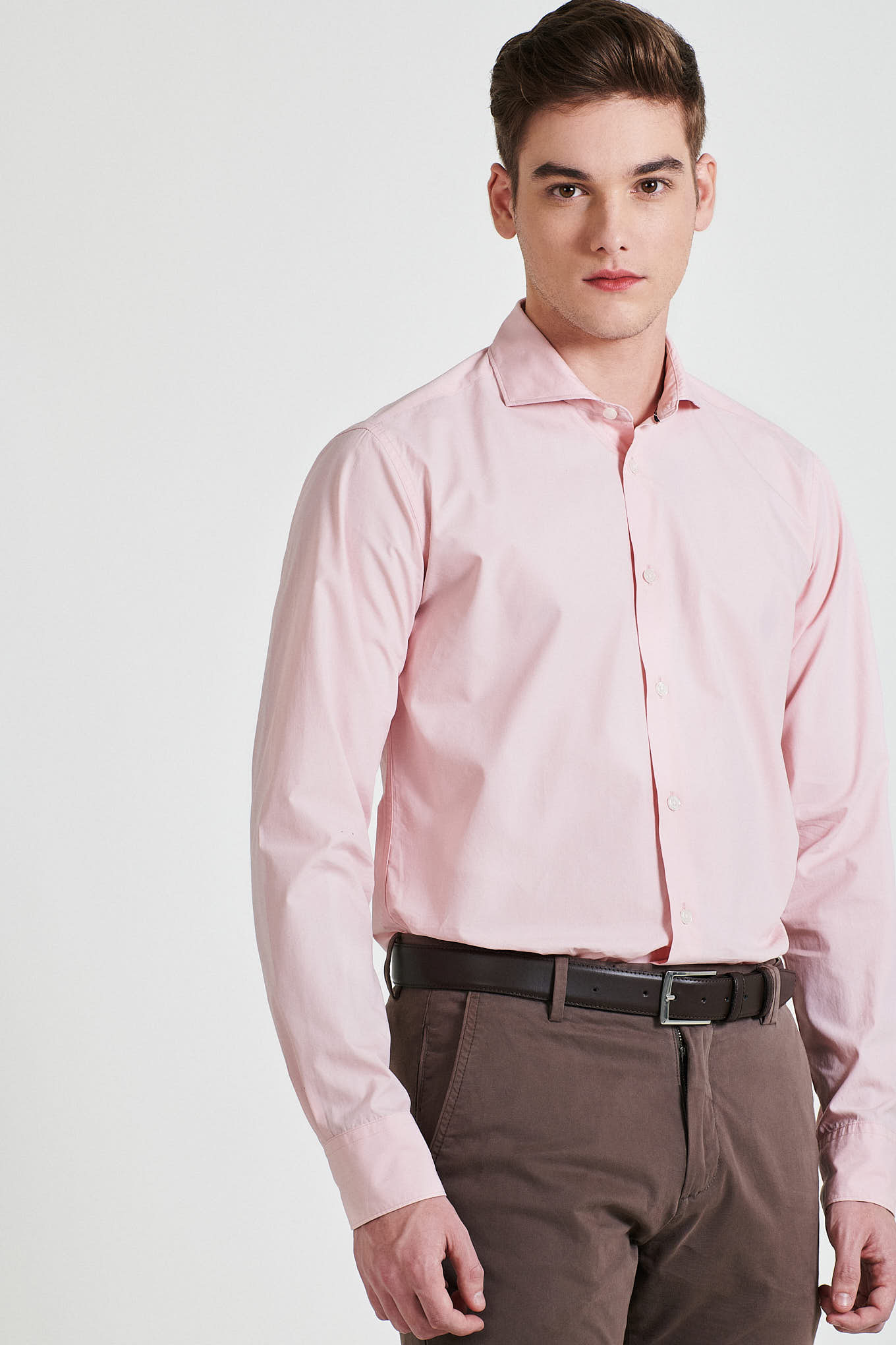 Shirt Light Pink Casual Man