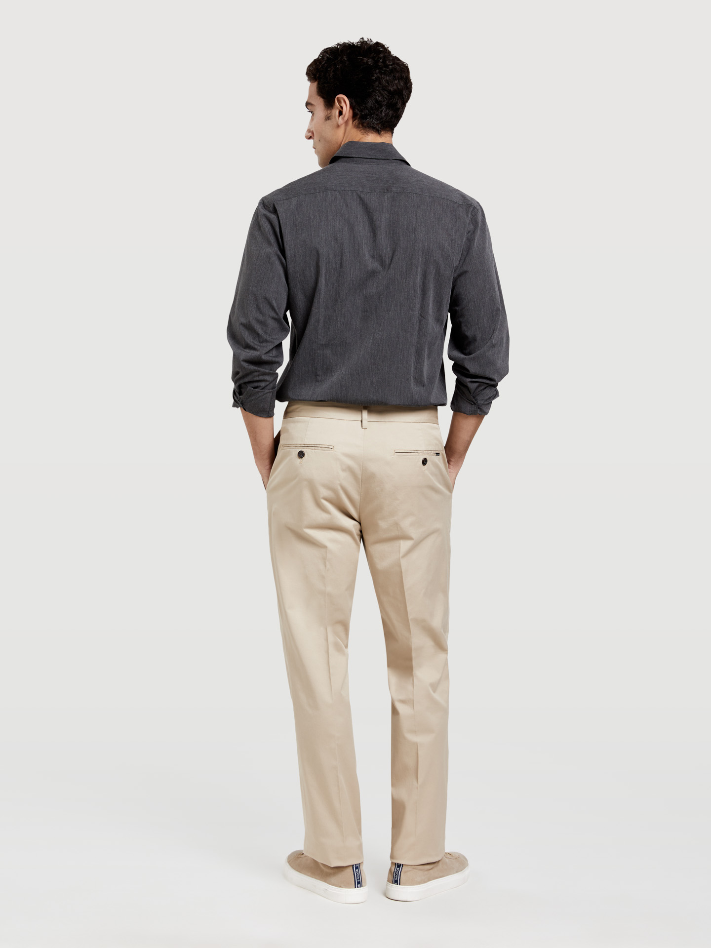Chino Trousers Light Beige Casual Man
