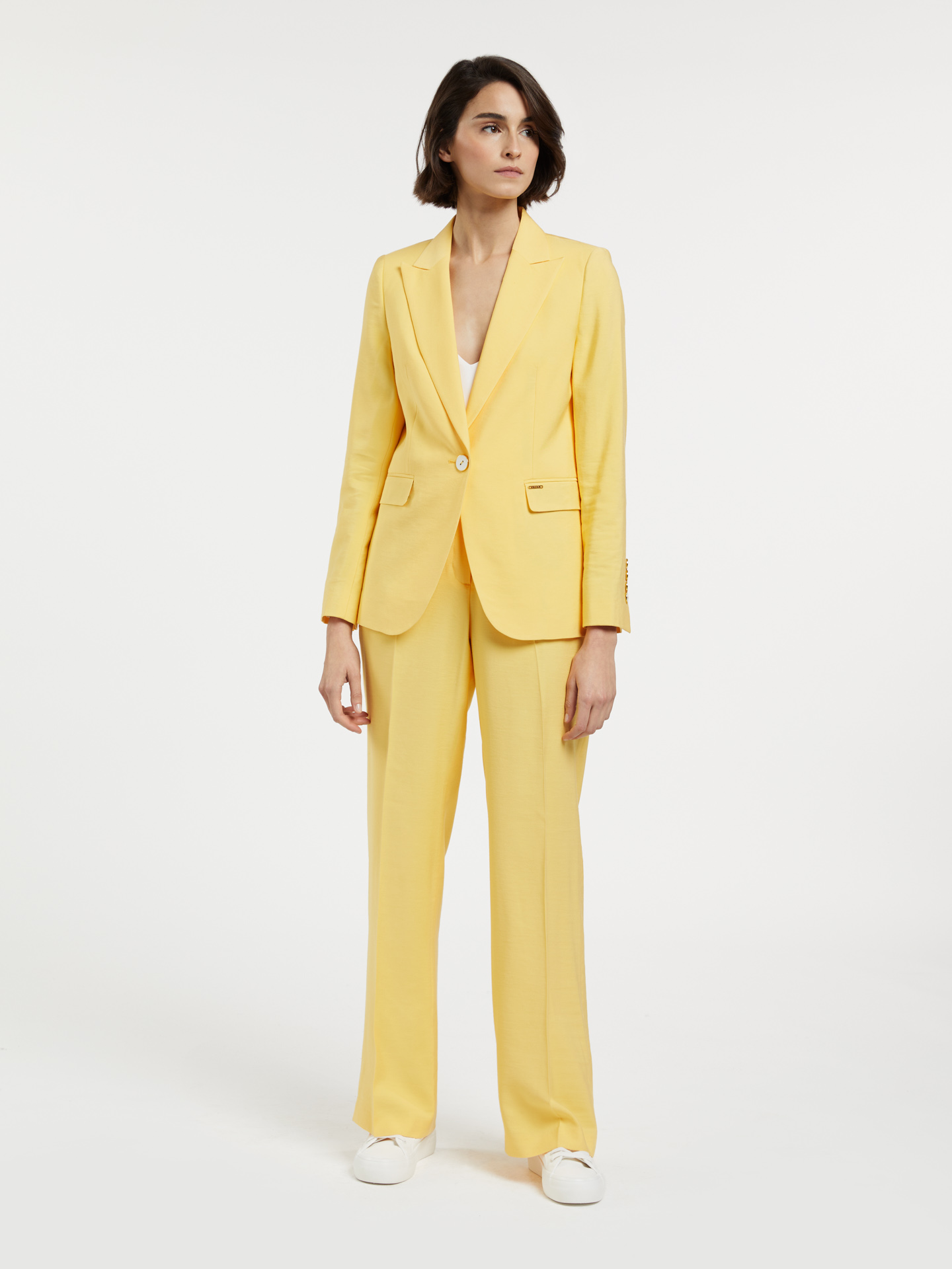 Suit Blazer Yellow Classic Woman