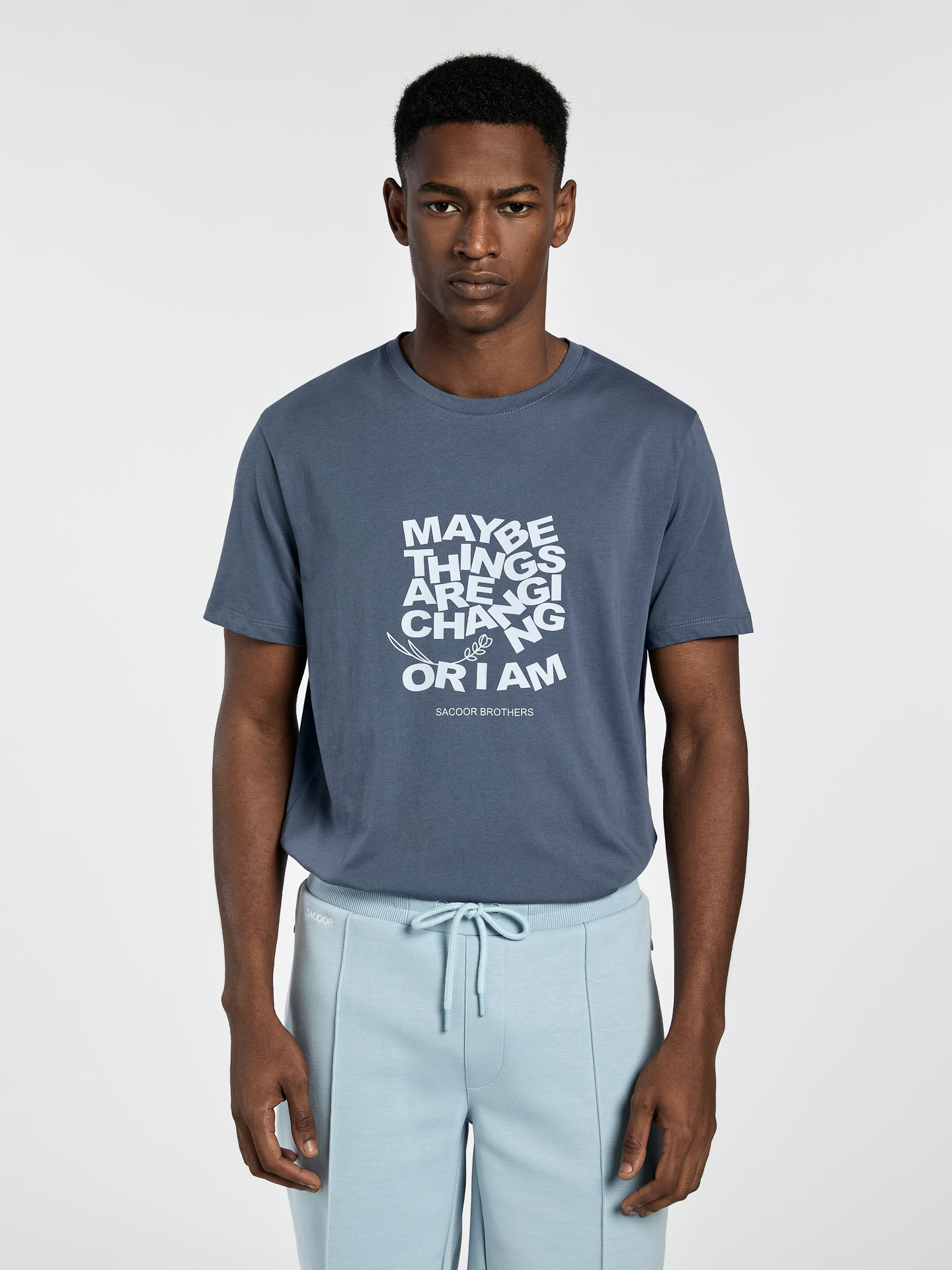 T-Shirt Medium Blue Sport Man