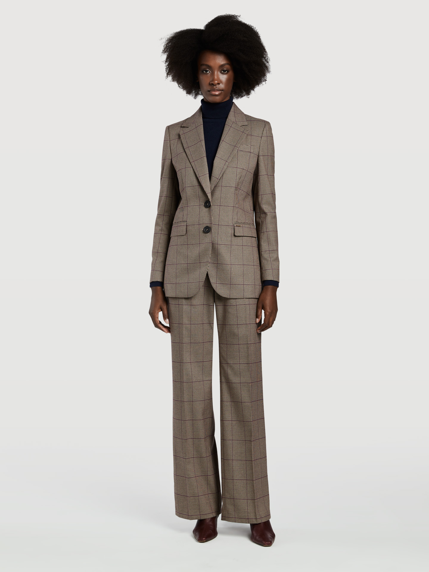 Suit Blazer Brown Classic Woman
