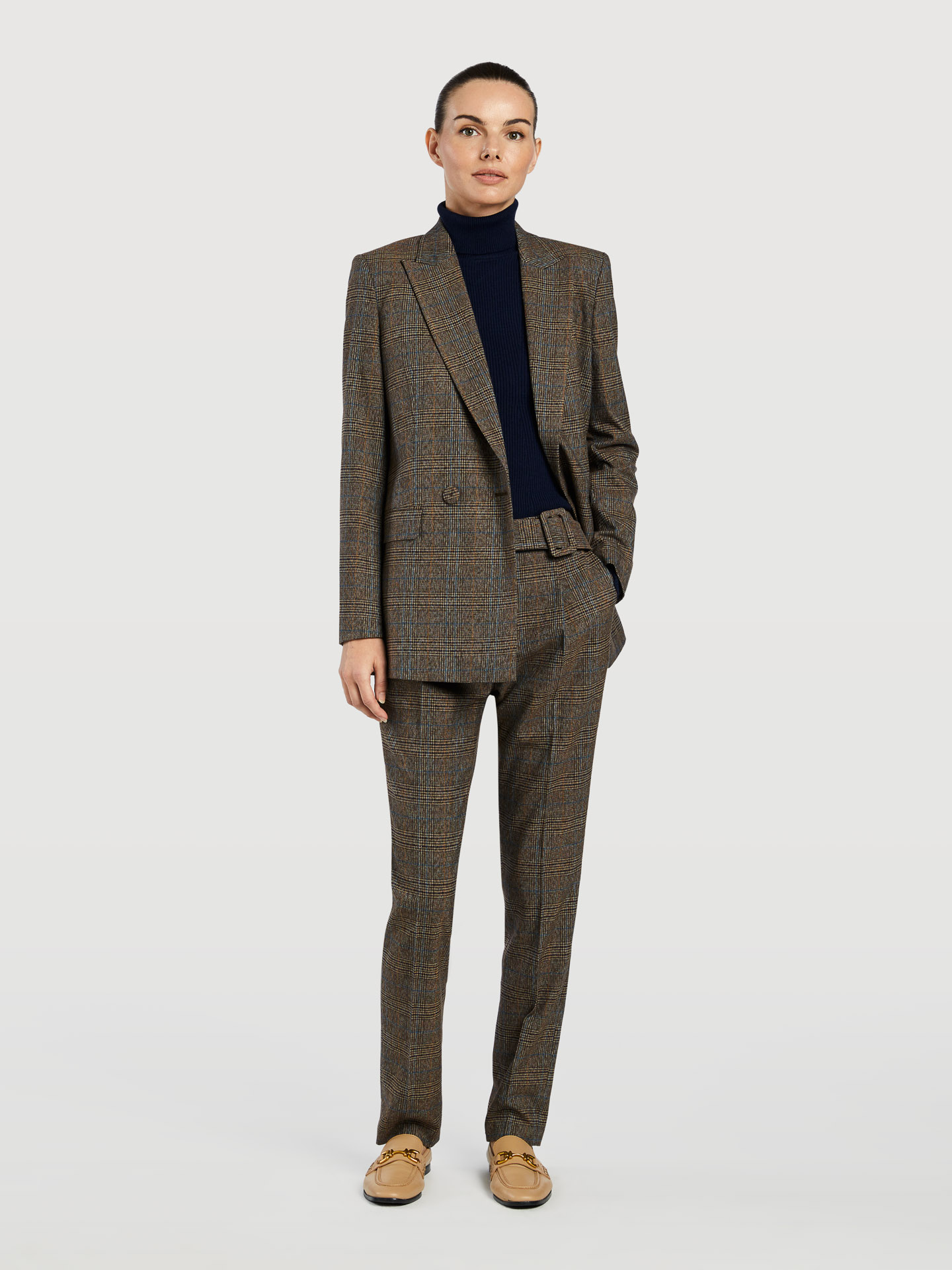 Suit Trousers Brown Classic Woman