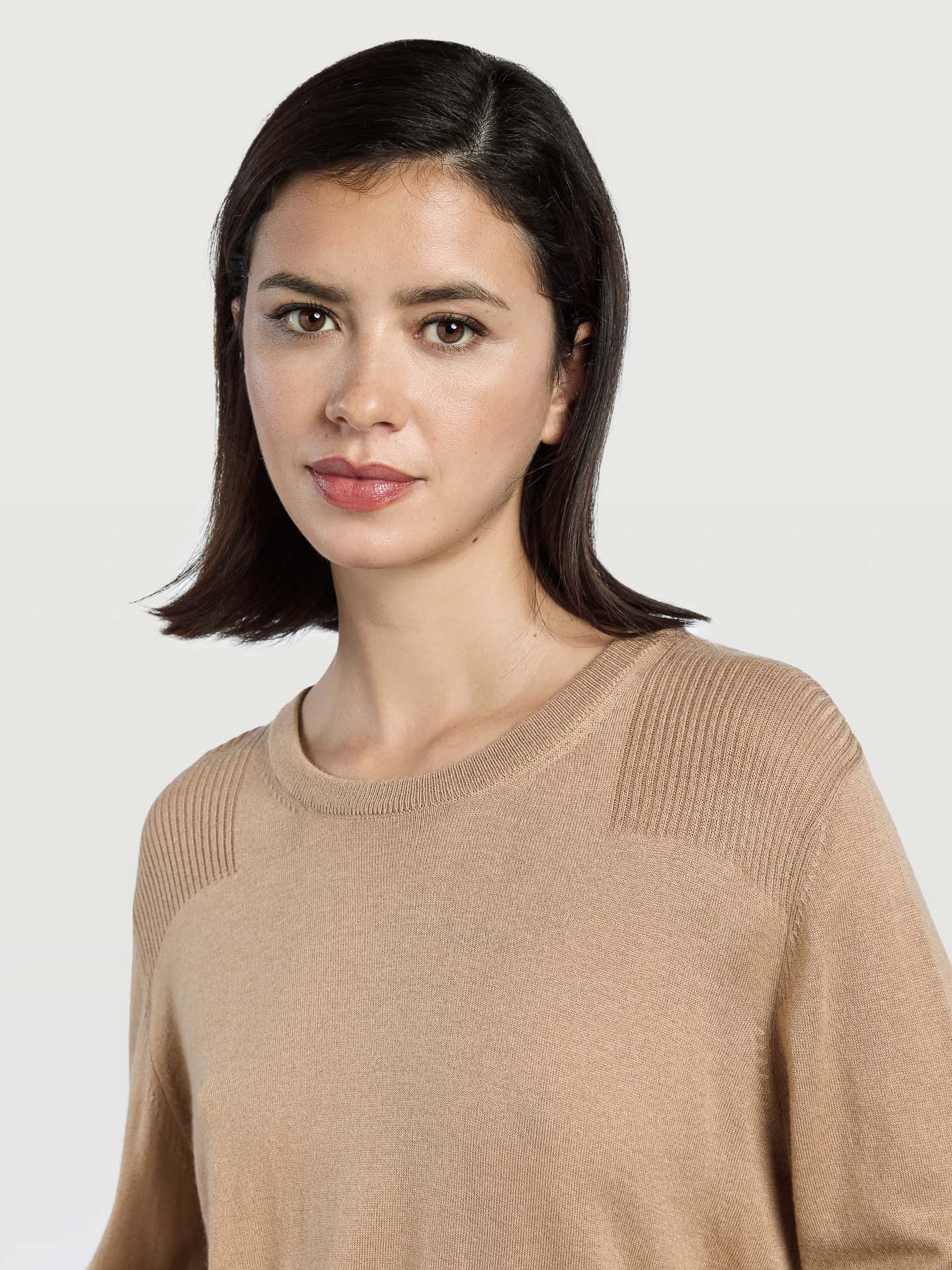 Sweater Dark Beige Casual Woman