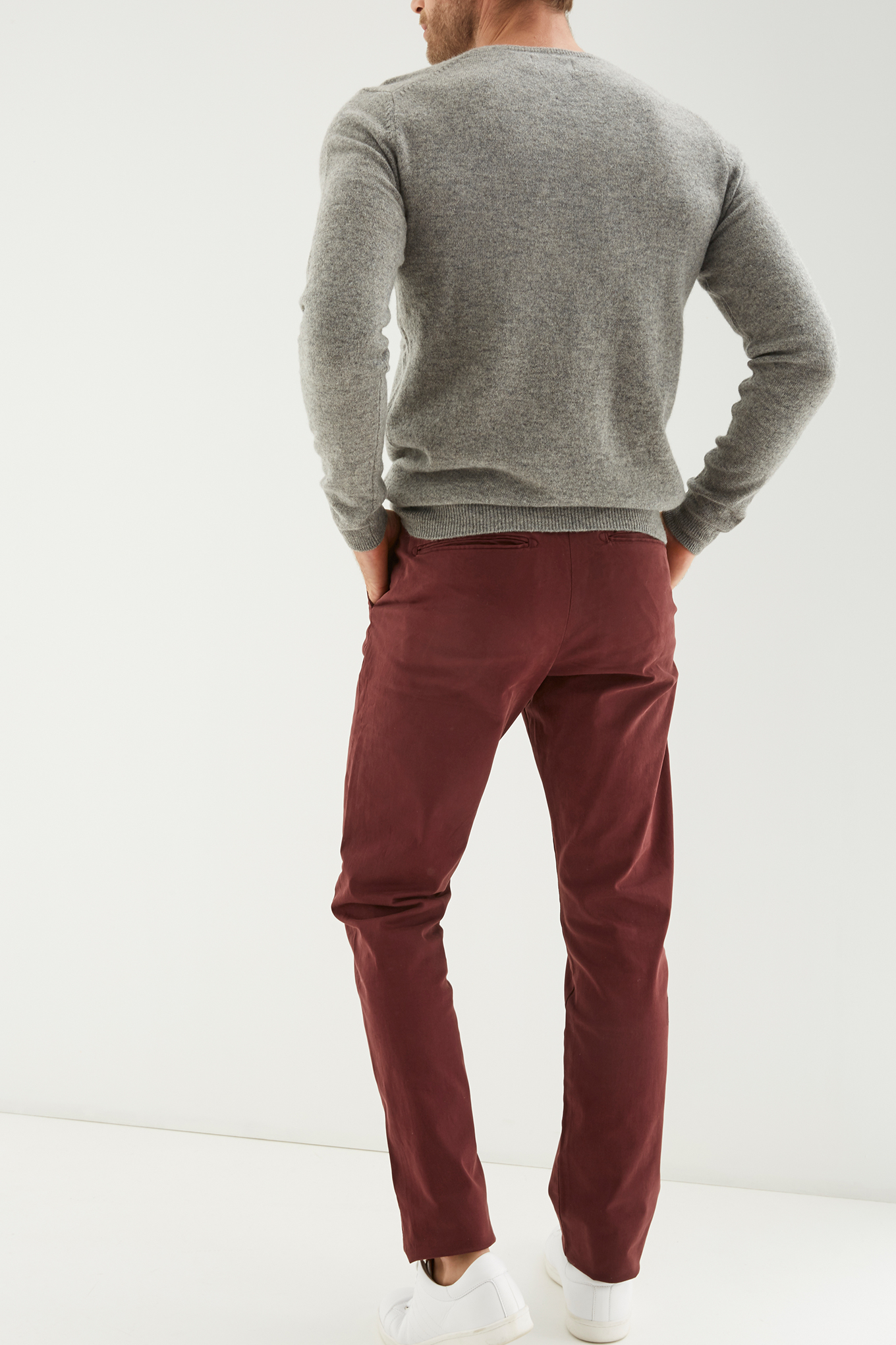Chino Trousers Bordeaux Casual Man