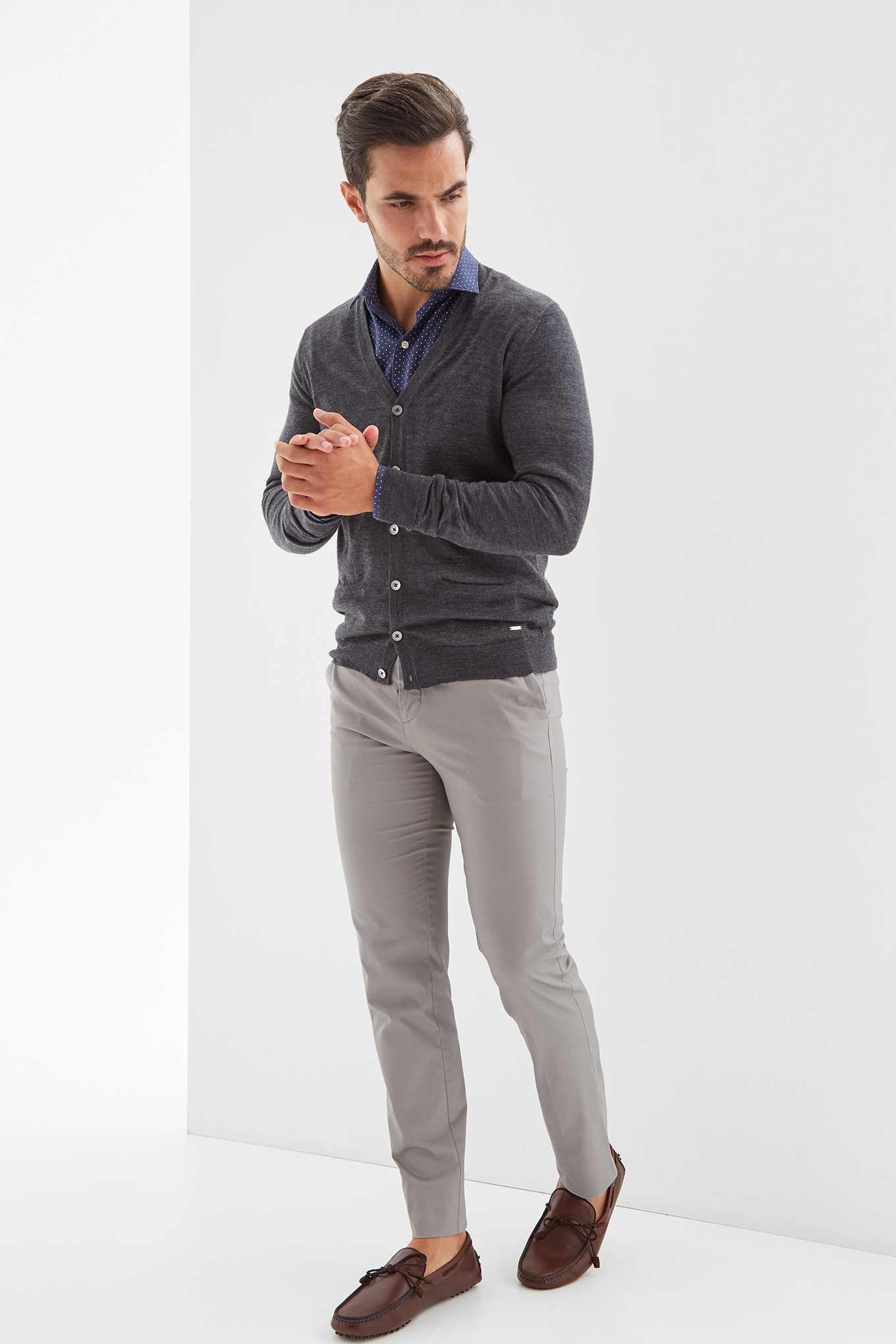 Chino Trousers Medium Grey Sport Man