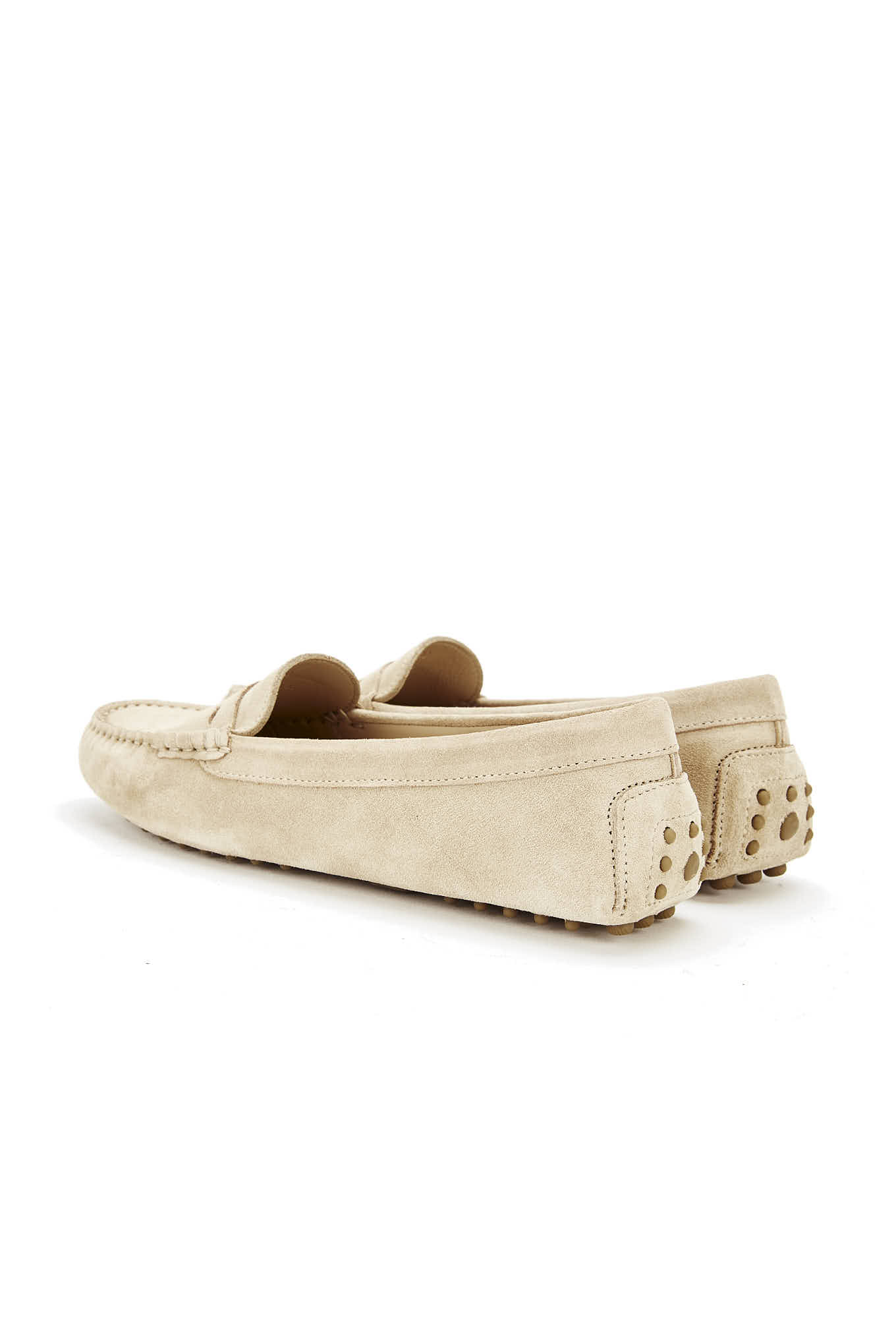 Drivers Beige Claro Casual Mulher