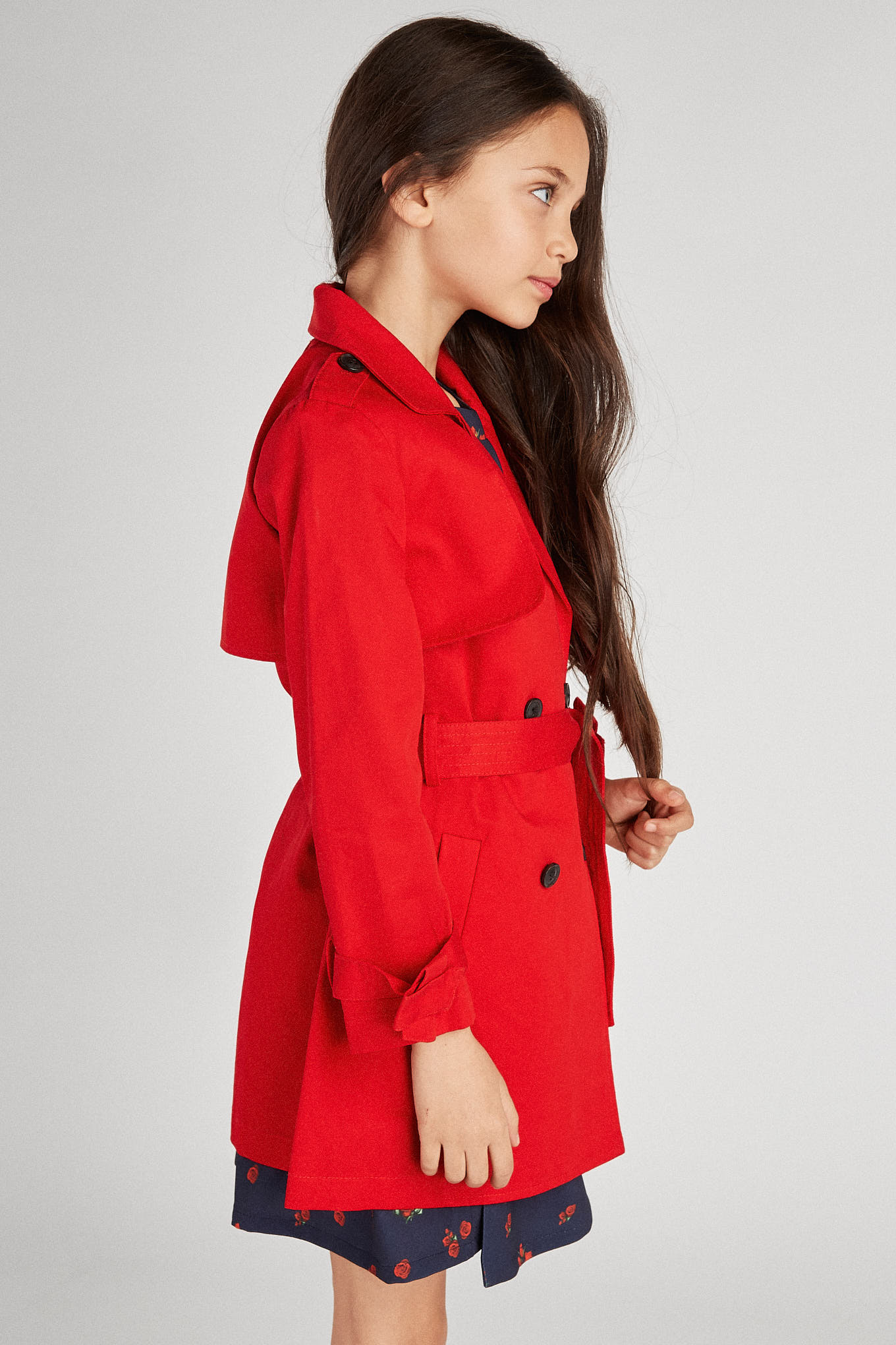 Raincoat Red Sport Girl