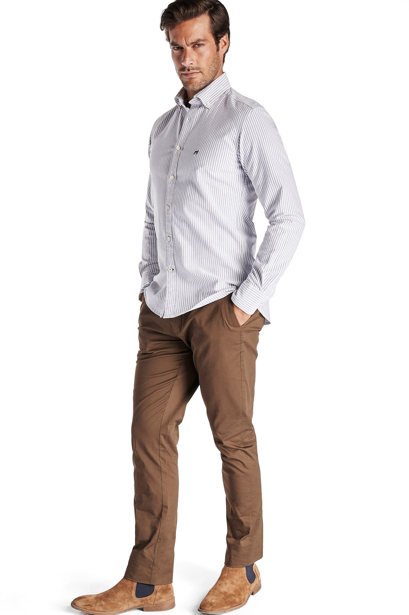 Chino Trousers Brown Sport Man