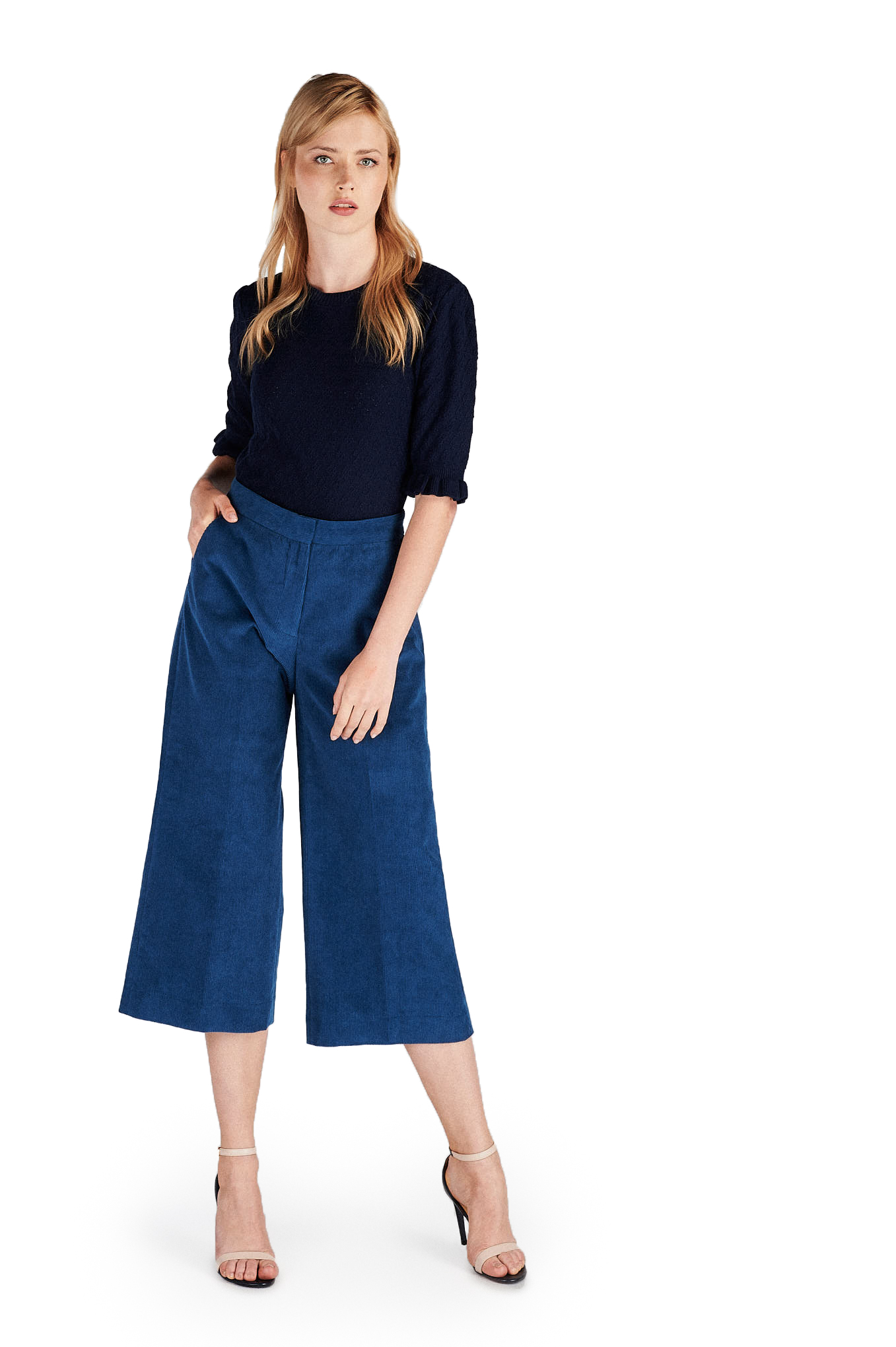 Trousers Blue Classic Woman