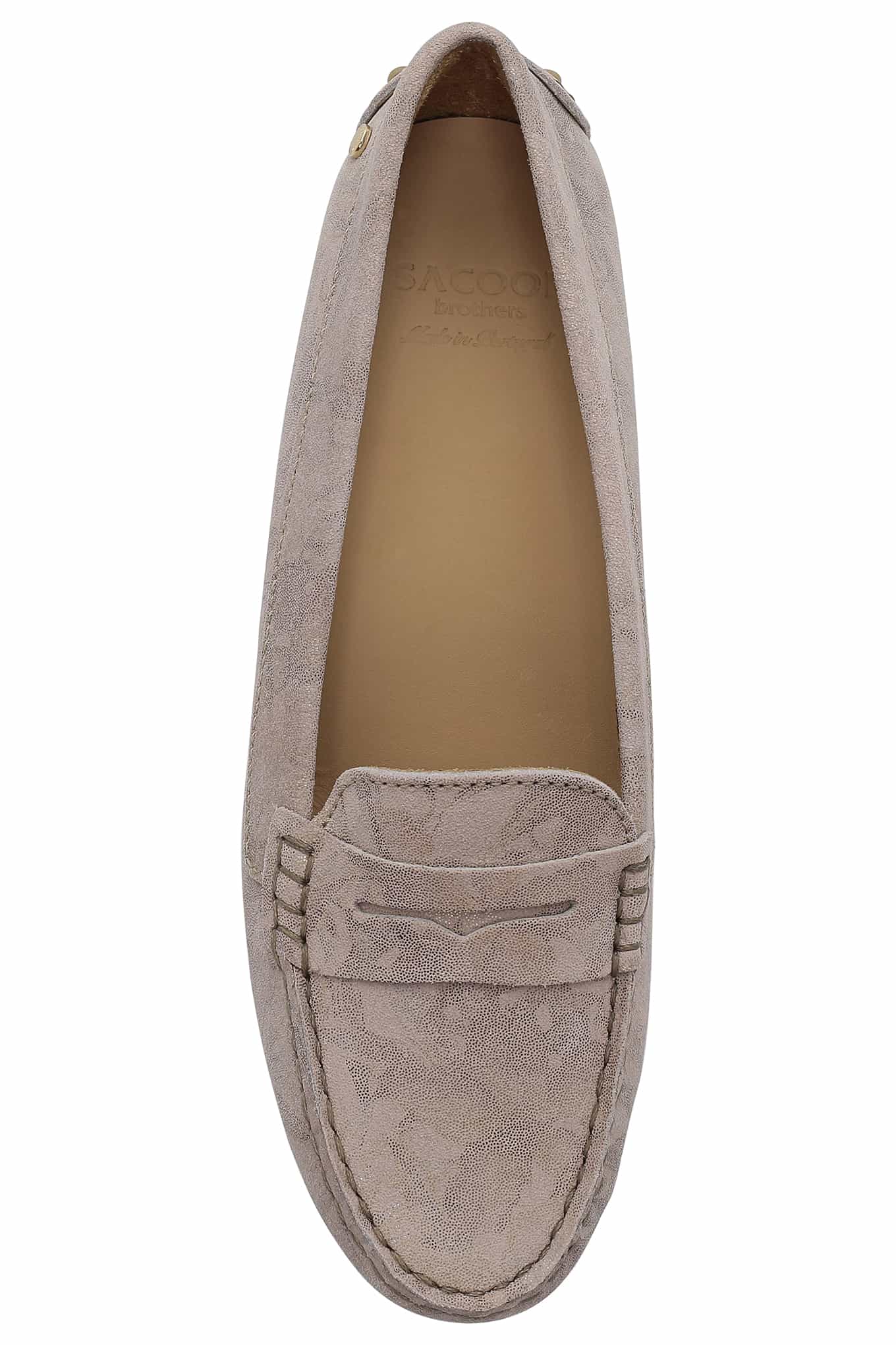 Drivers Beige Casual Mulher