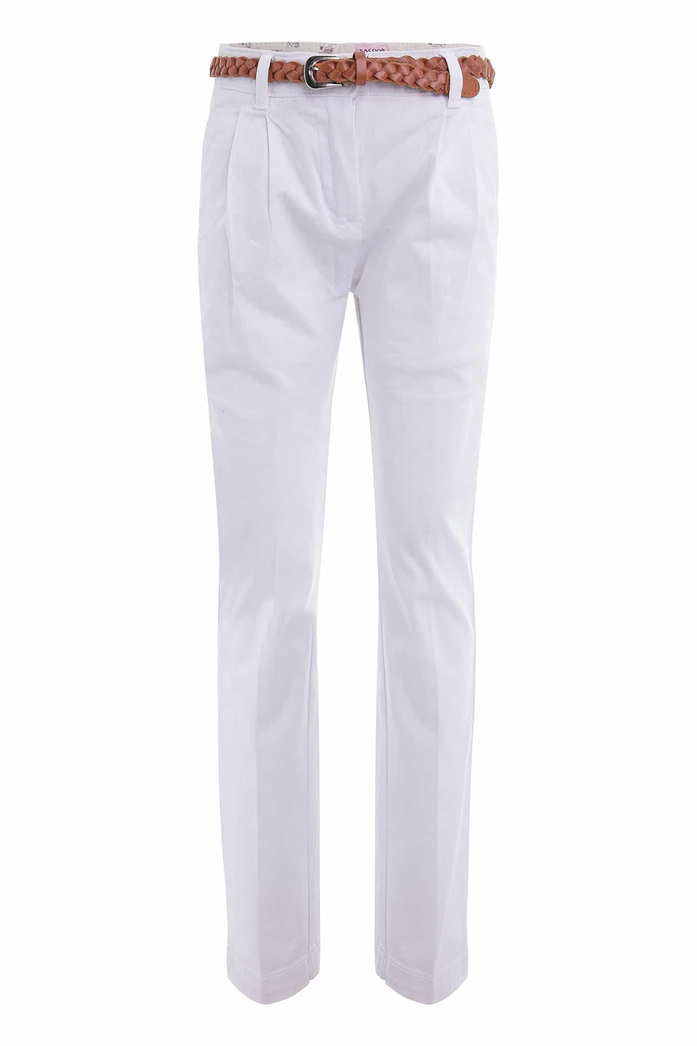 Chino Trousers White Casual Girl