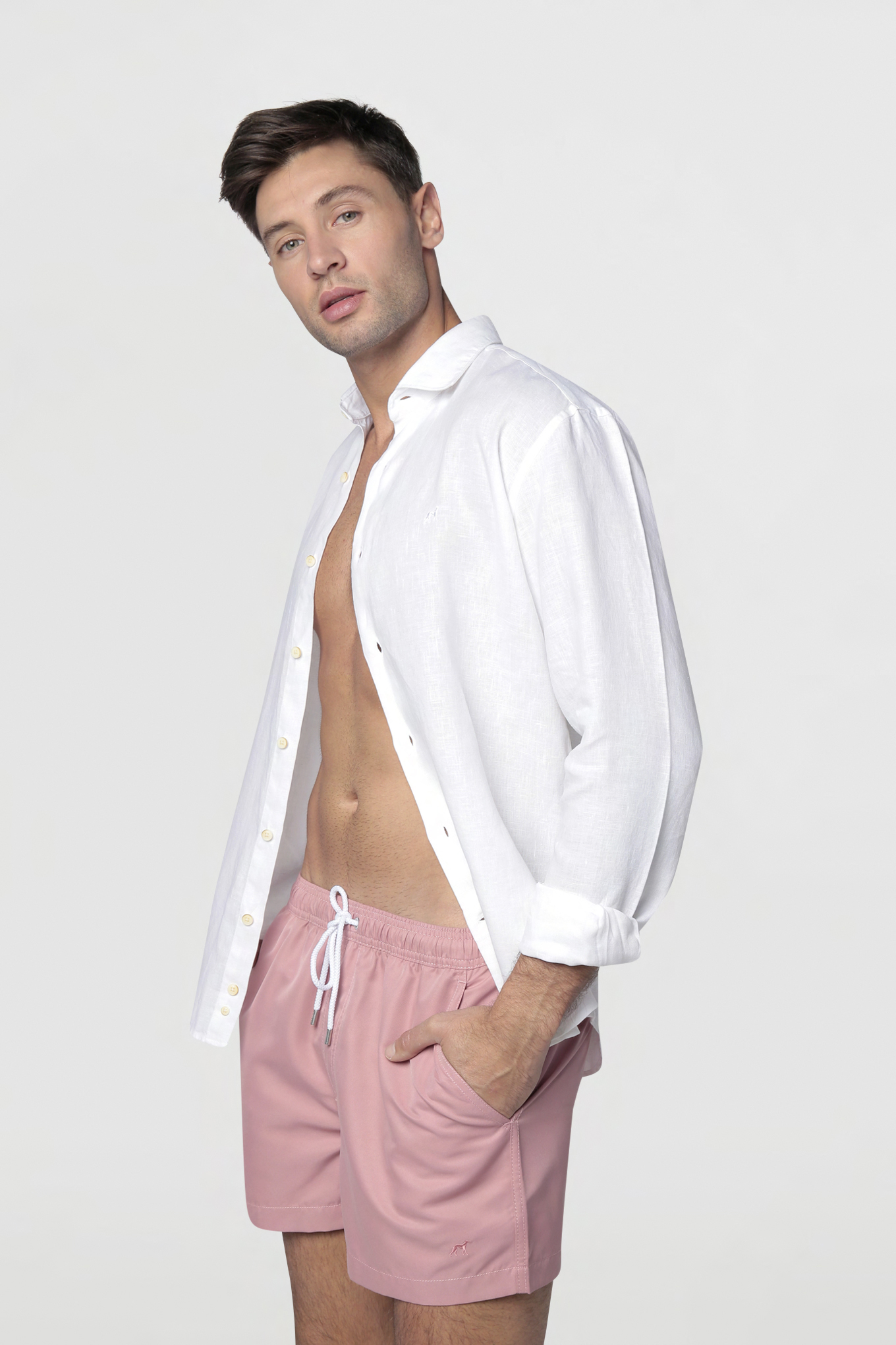 Beachwear Shorts Pink Sport Man