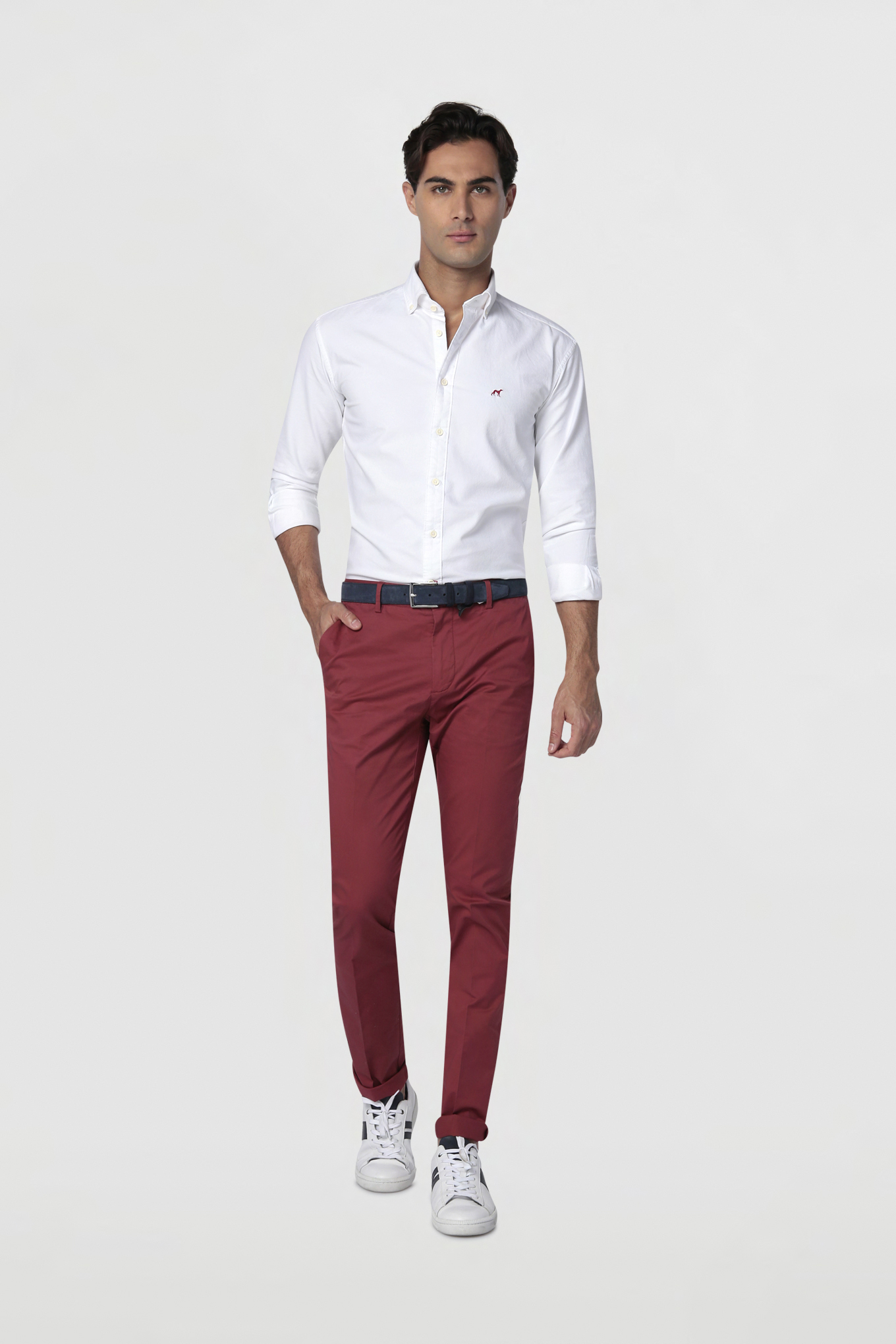 Chino Trousers Light Red Casual Man