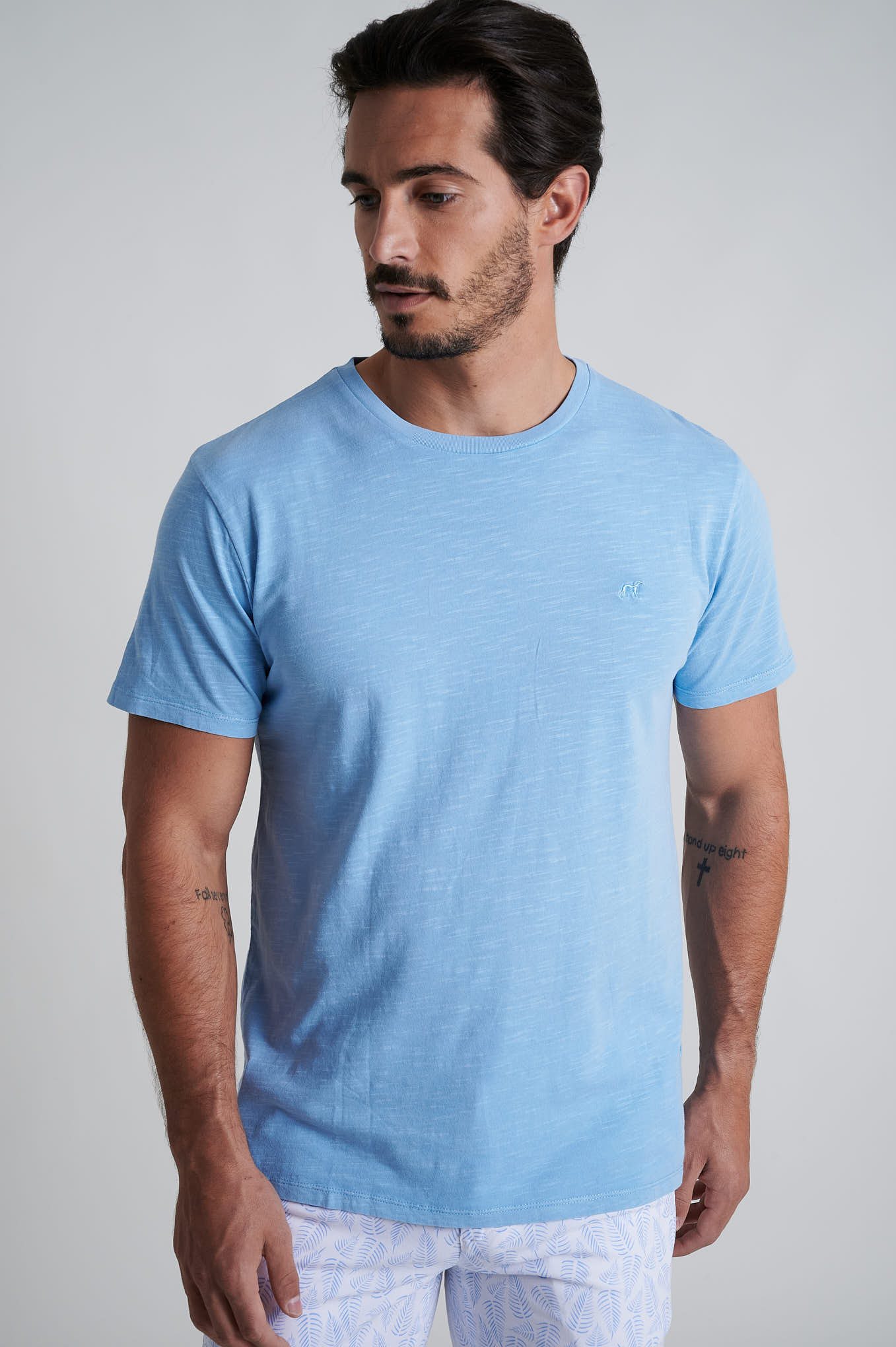 T-Shirt Azul Claro Sport Homem