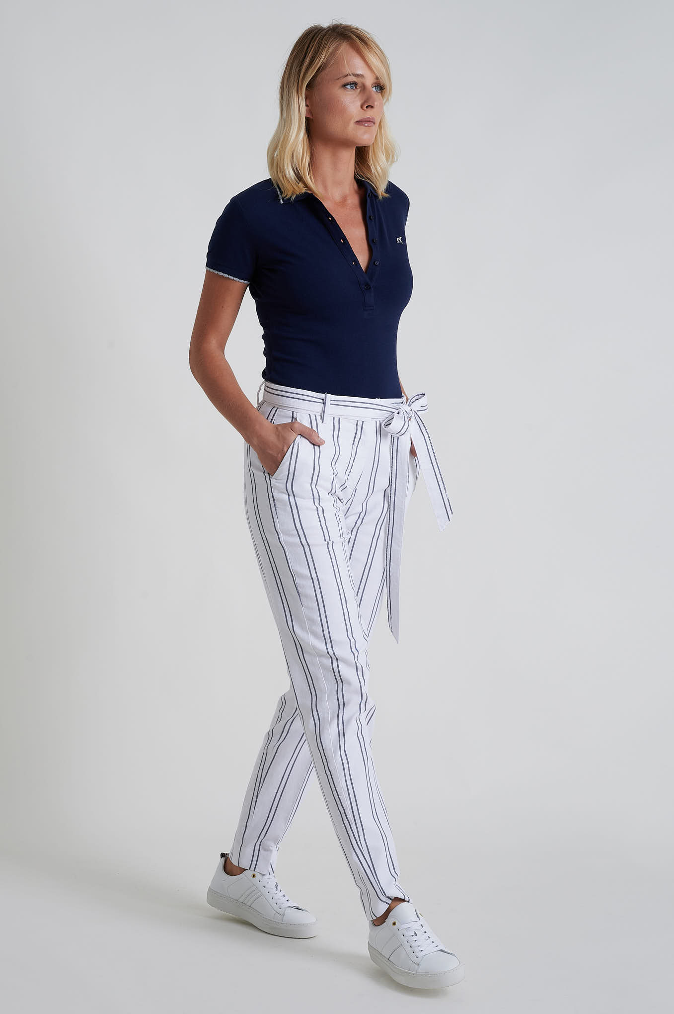 Chino Trousers White Casual Woman