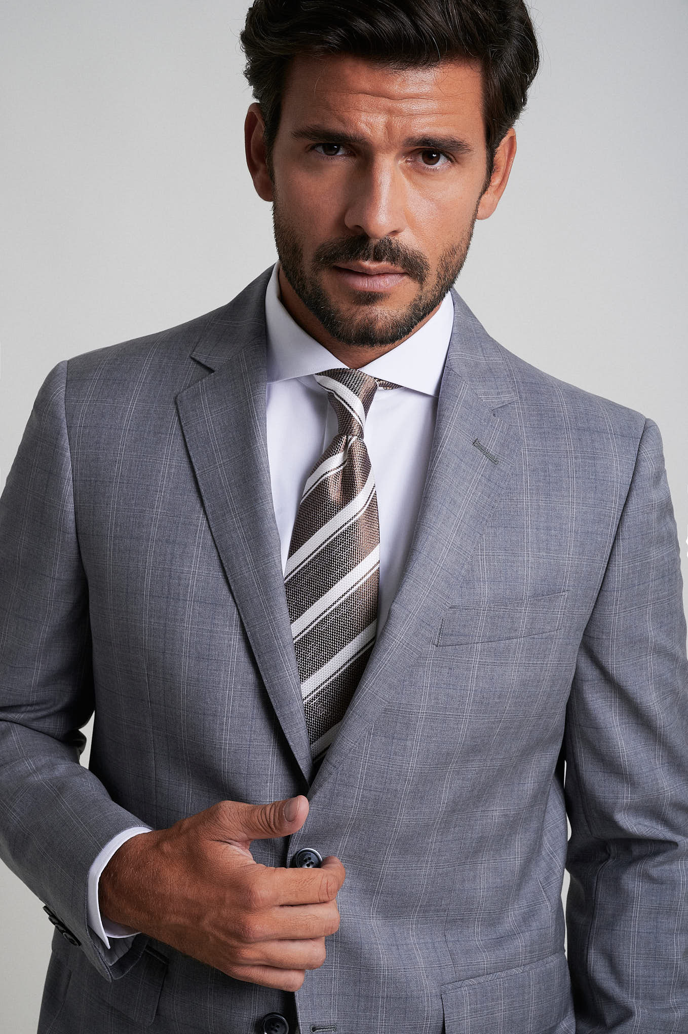 Suit Light Grey Formal Man
