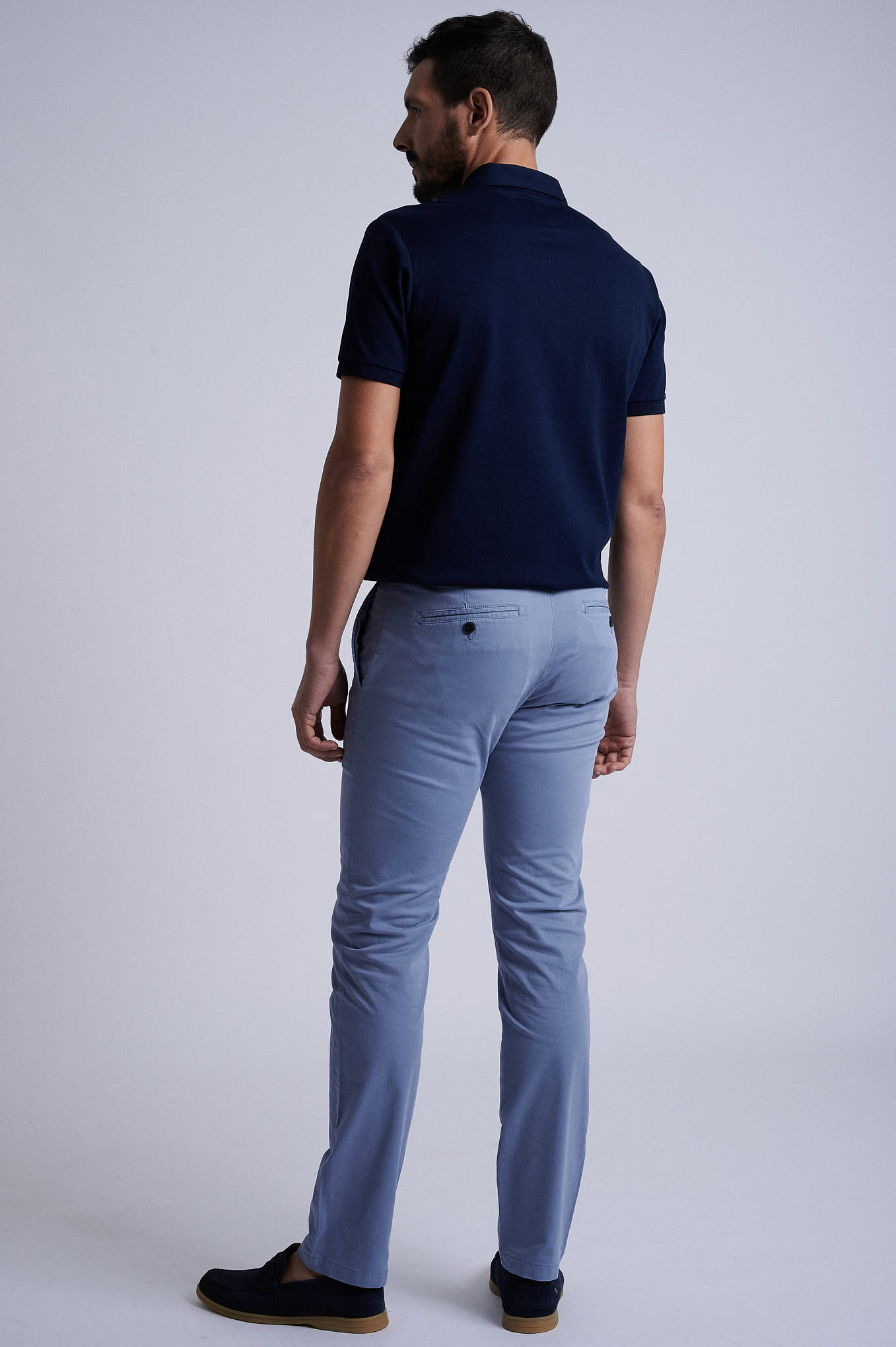 Chino Trousers Medium Blue Sport Man