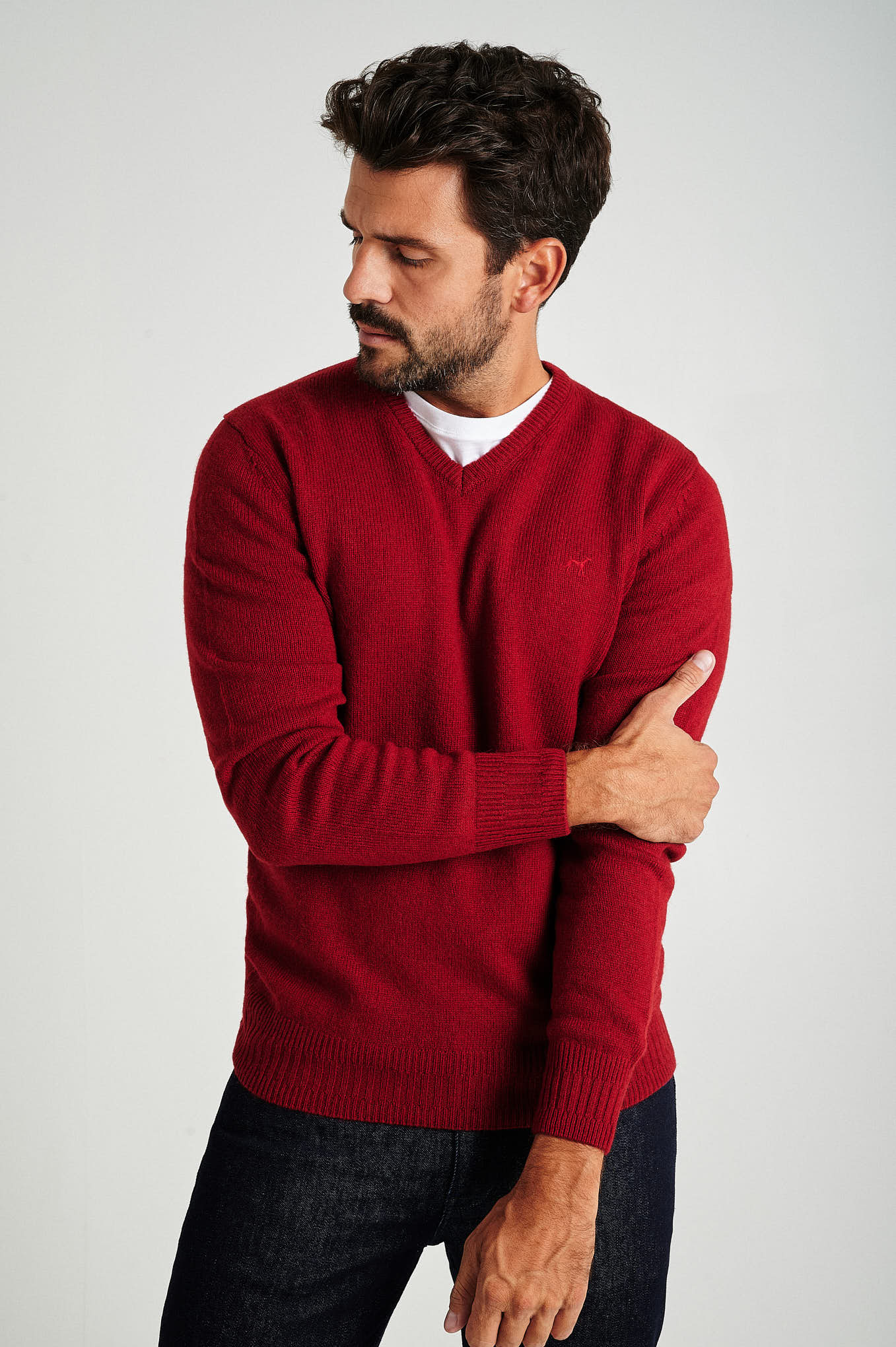 Sweater Red Casual Man