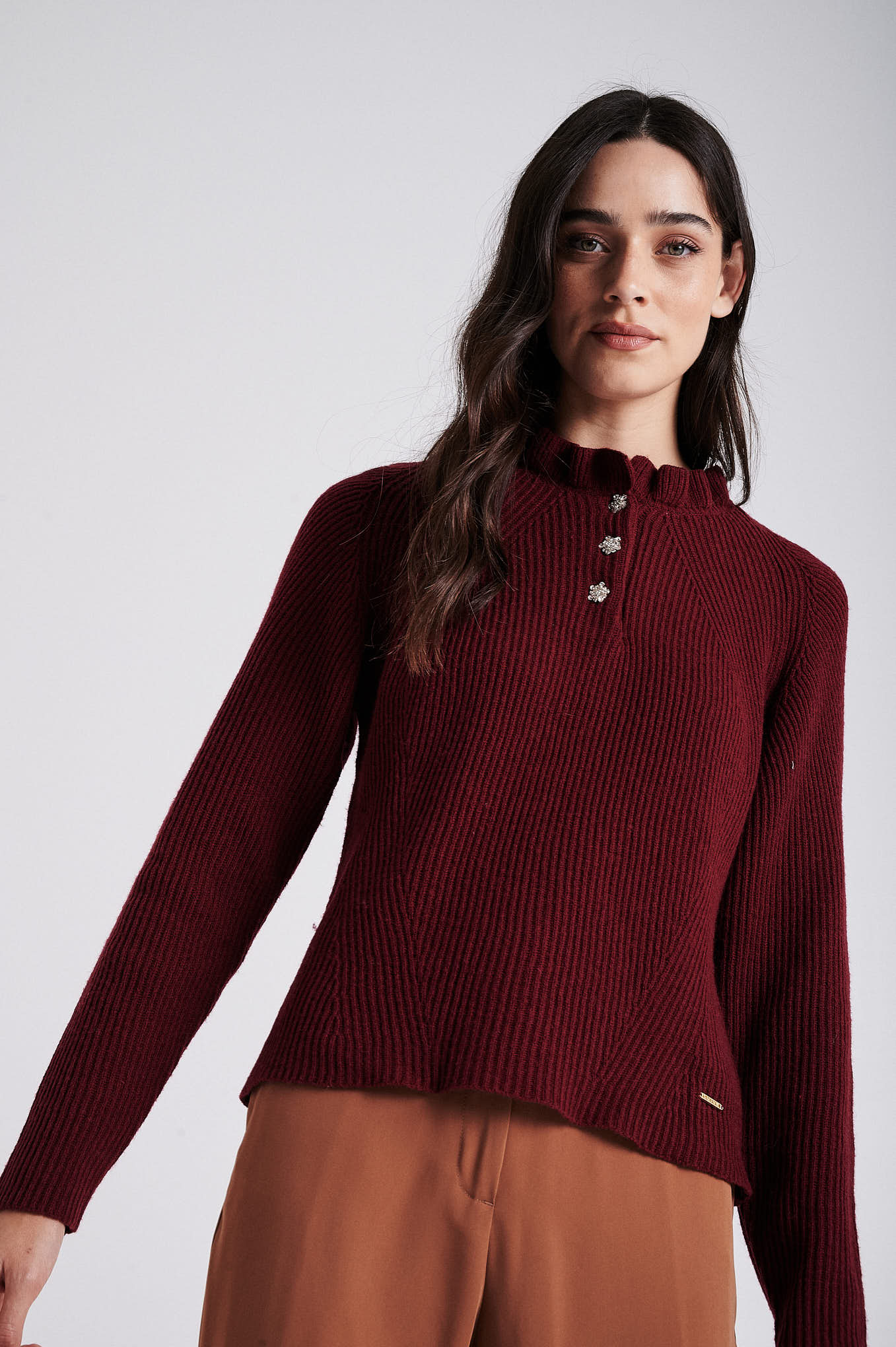 Sweater Red Casual Woman