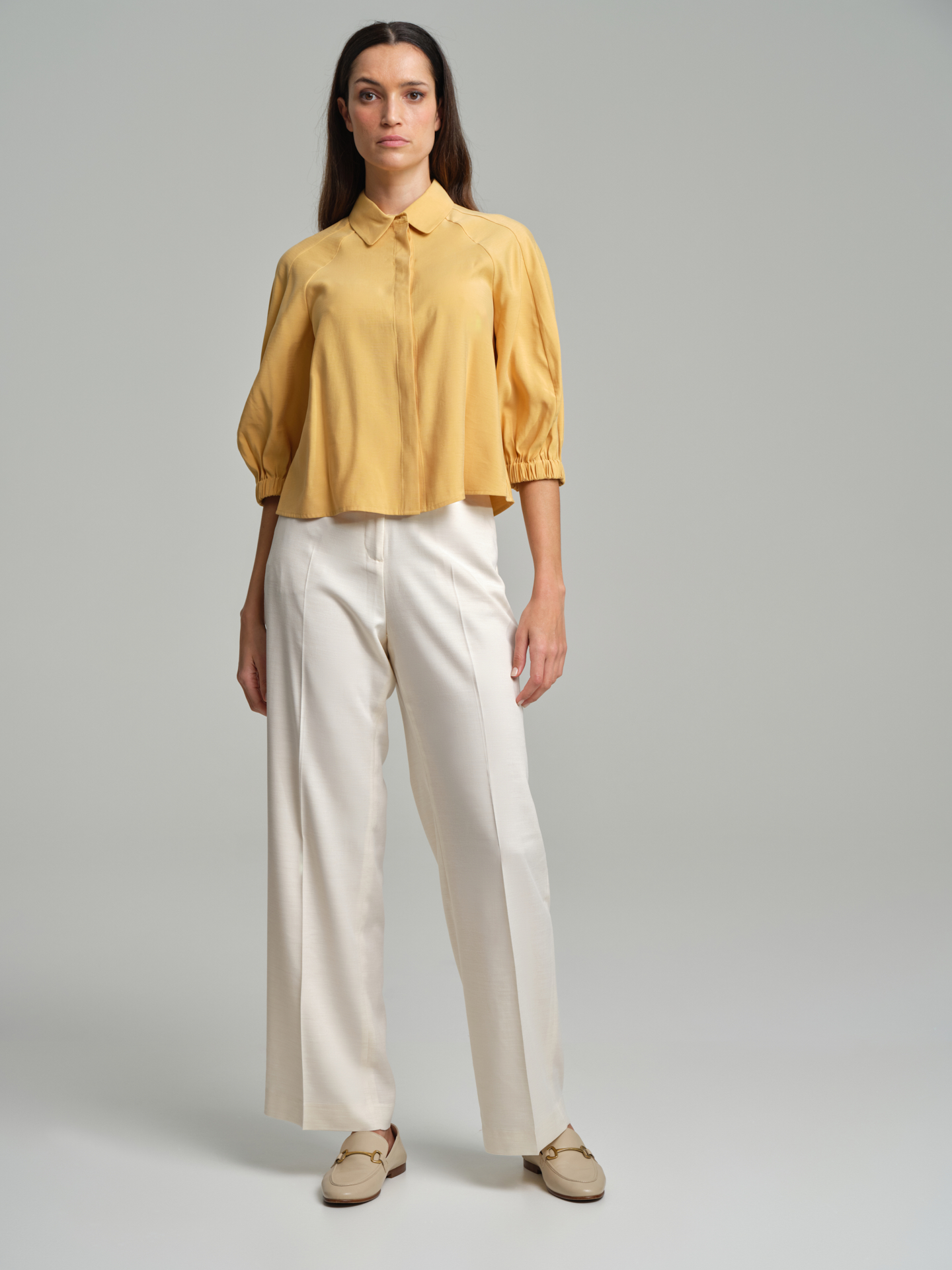 Blouse Yellow Casual Woman