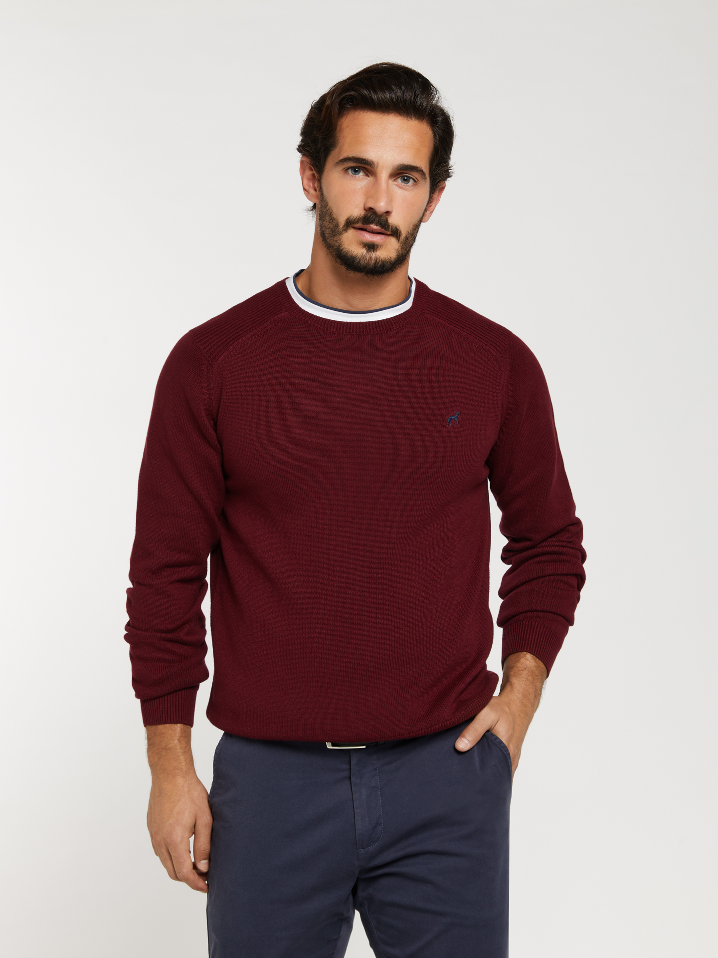 Sweater Bordeaux Casual Man