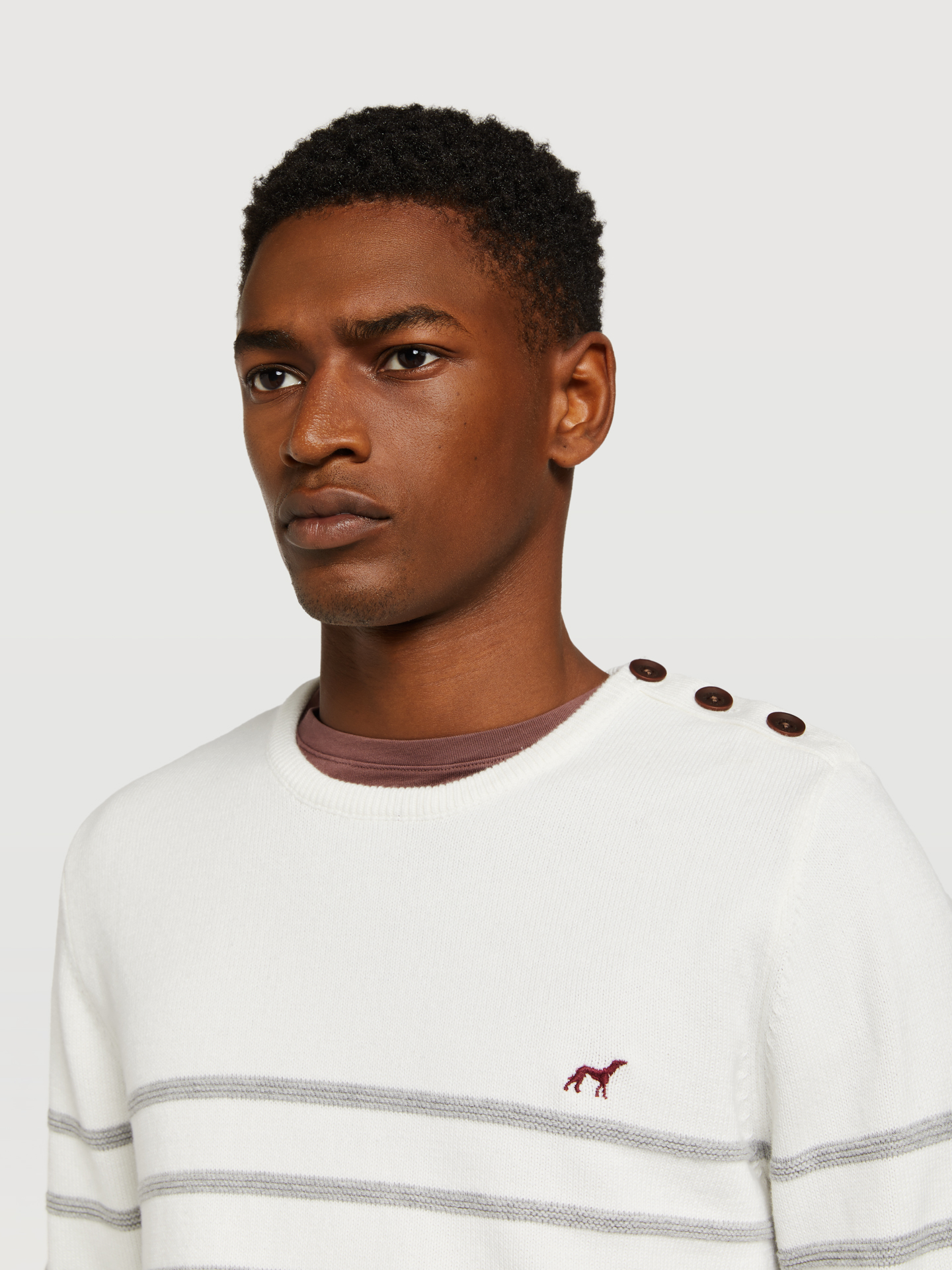 Sweater White Casual Man